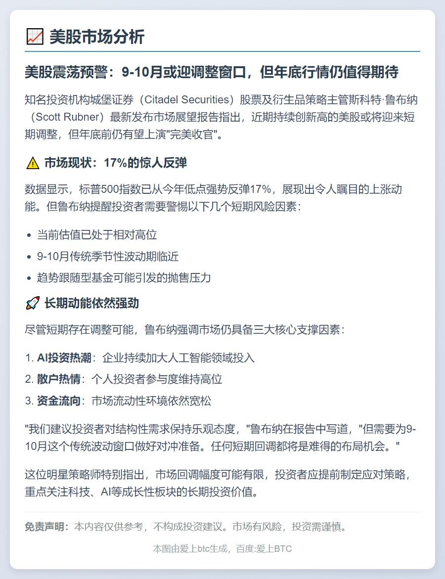 美股短期波动 年底或强势收官