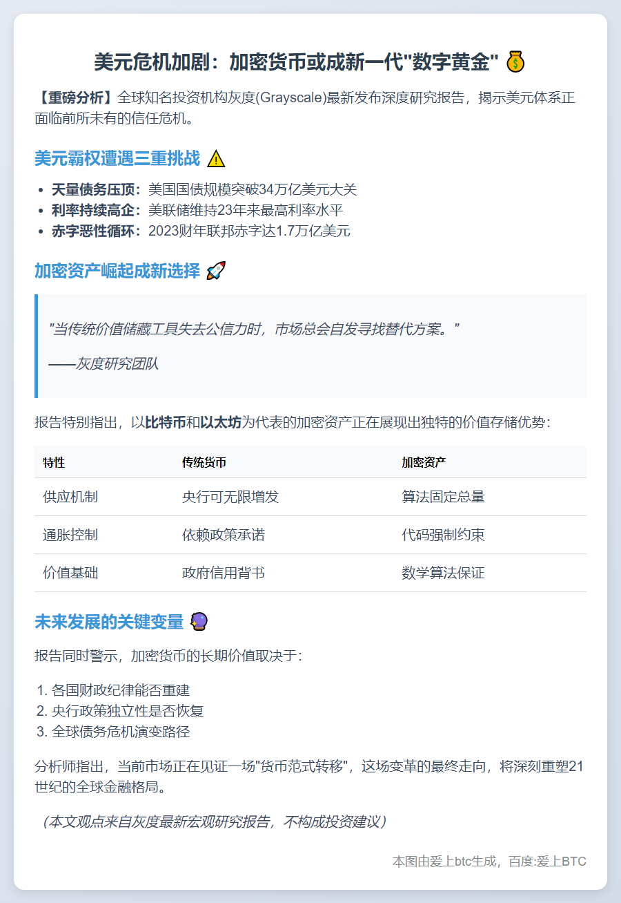 美元信誉受挑战，加密资产或成新选择