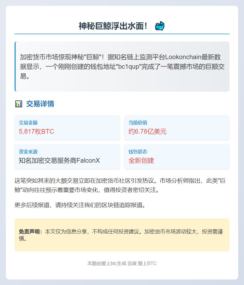 新建钱包接收5,817枚比特币