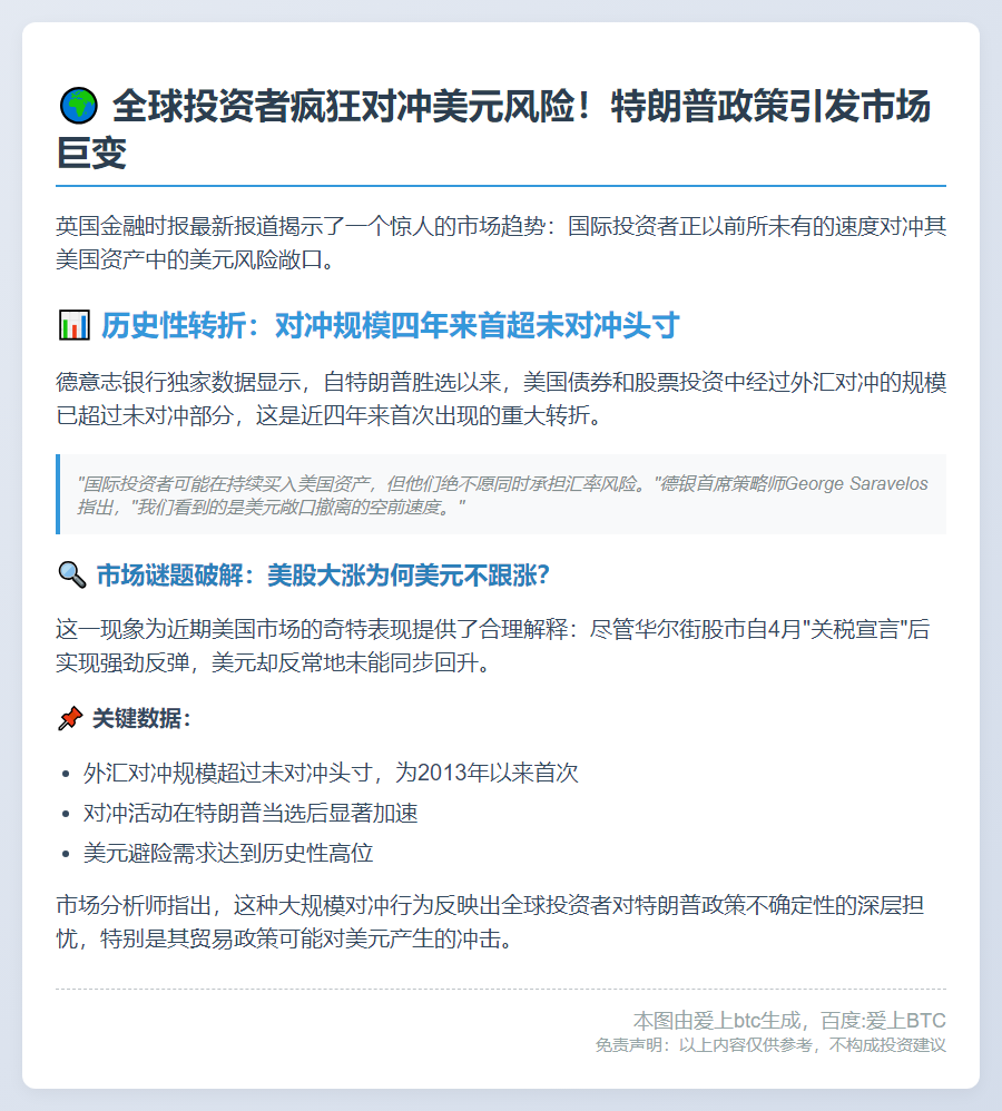 外资急对冲美元风险