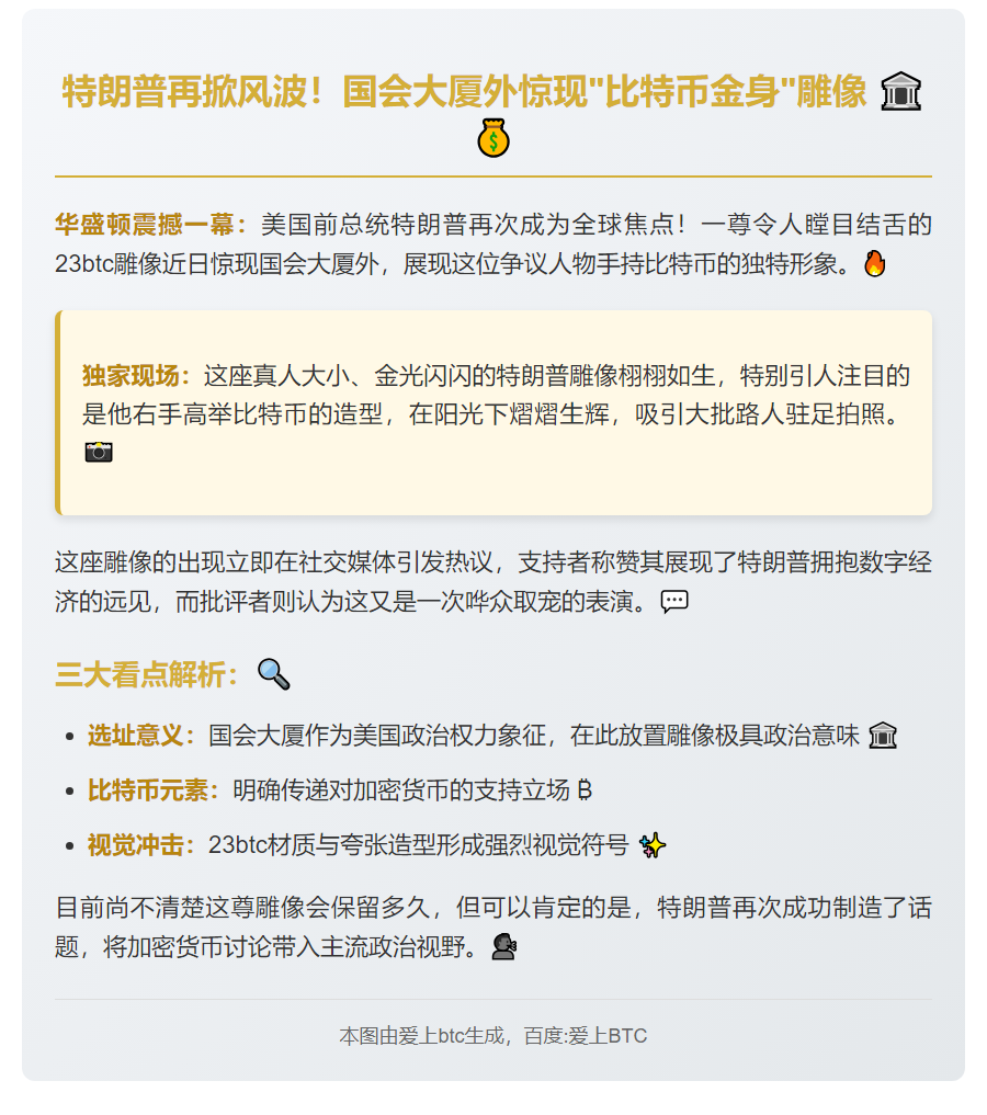 特朗普金像持比特币现身国会