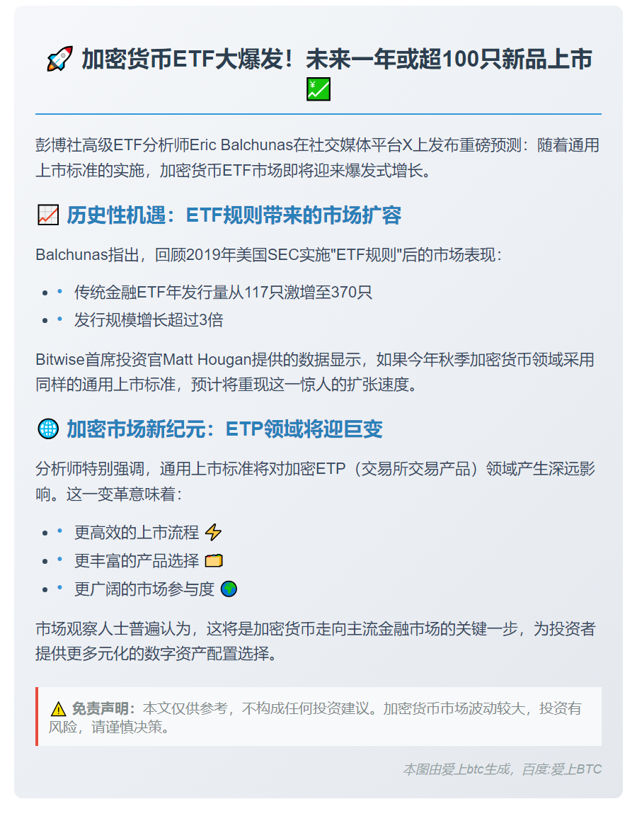 未来12个月或超100只加密货币ETF上市