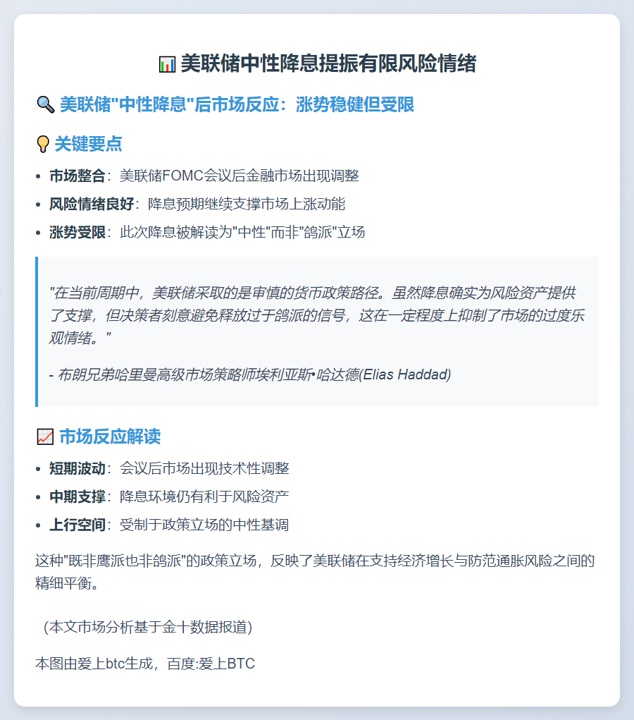 美联储中性降息提振有限风险情绪