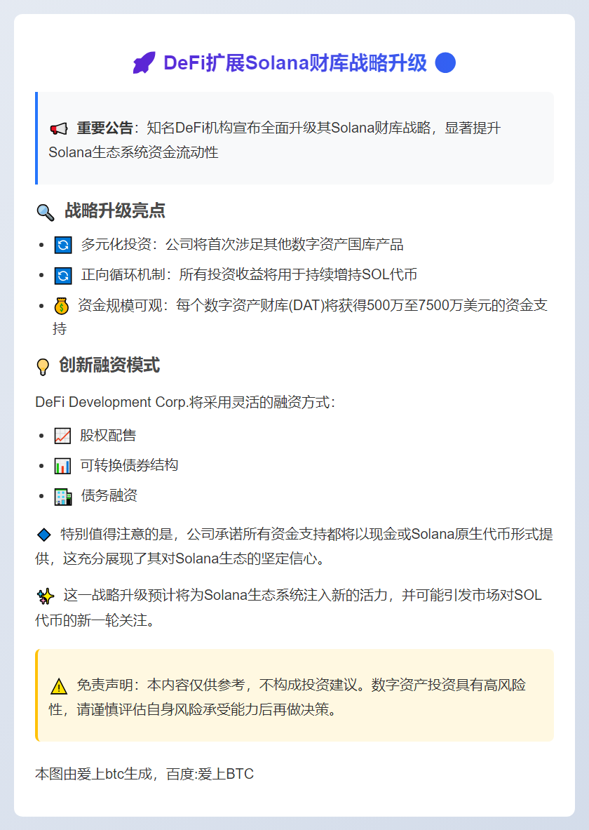 DeFi扩展Solana财库策略