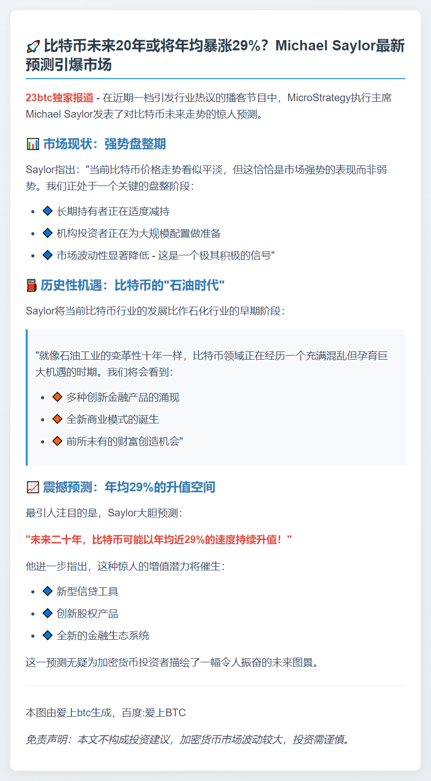 比特币未来20年或年涨29%