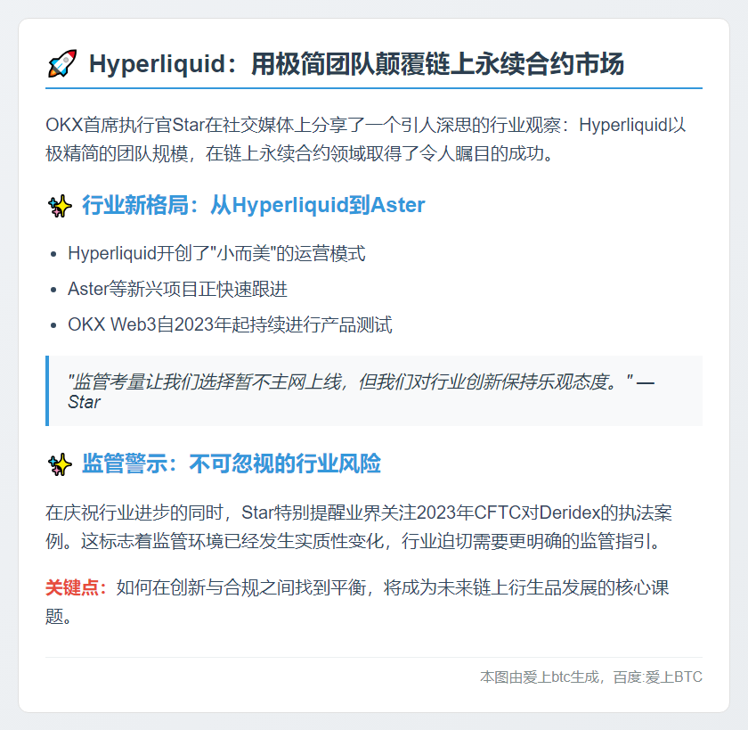 OKX Star：Hyperliquid链上永续合约以小团队创大成功