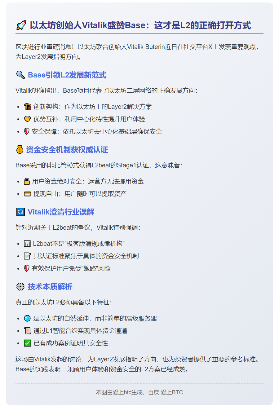 Vitalik赞Base为以太坊最佳扩展方案