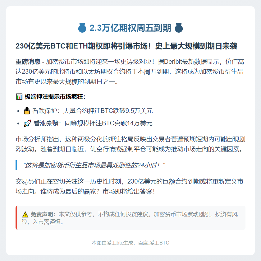 2.3万亿期权周五到期