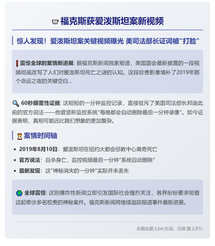 福克斯获爱泼斯坦案新视频