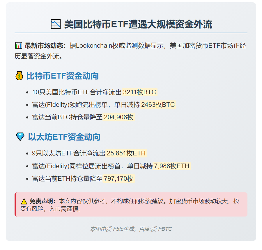 美比特币ETF单日净流出3211枚