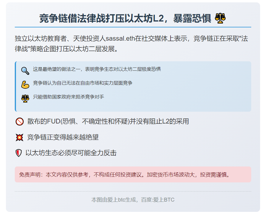 竞争链借法律战打压以太坊L2，暴露恐惧