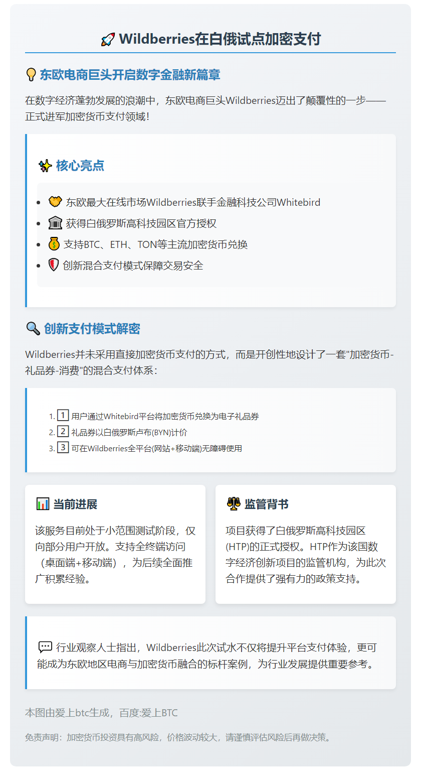 Wildberries在白俄试点加密支付