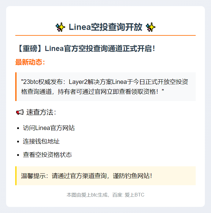 Linea空投查询开放
