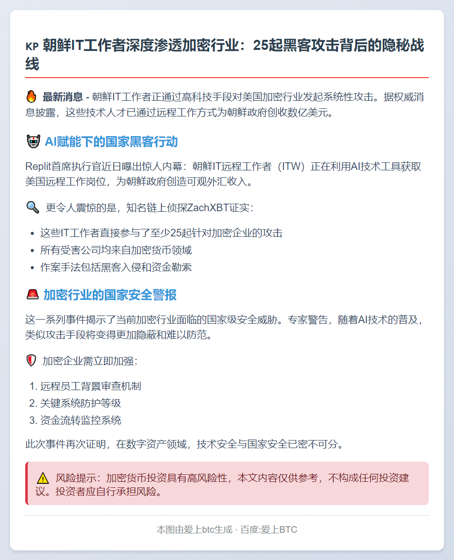 朝鲜IT人员涉25起加密黑客案