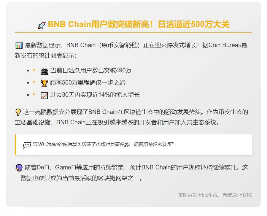 BNB Chain日活用户近500万
