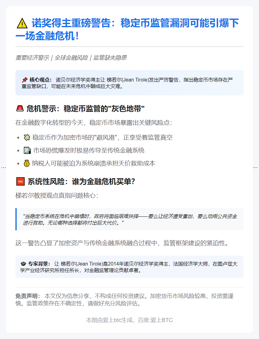 稳定币监管不足恐致政府天价救助