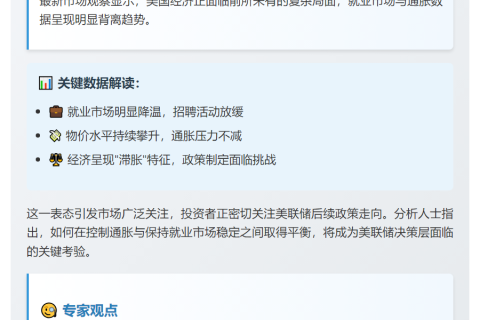 古尔斯比：就业降温通胀升