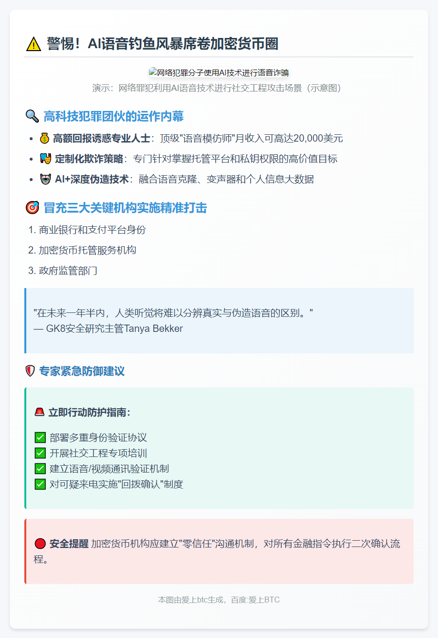 AI语音钓鱼盯上加密高管