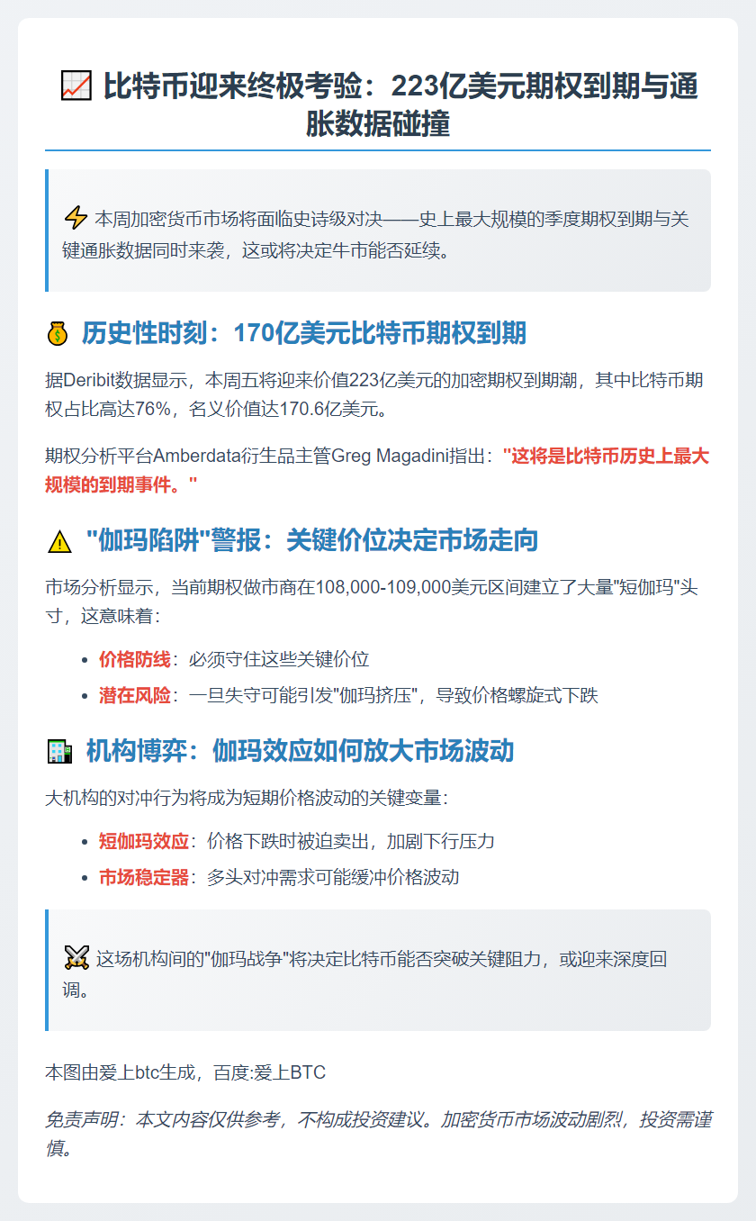 降息与期权到期令比特币面临抉择