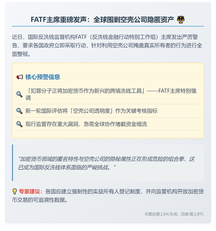 反洗钱机构敦促各国曝光空壳公司实控人