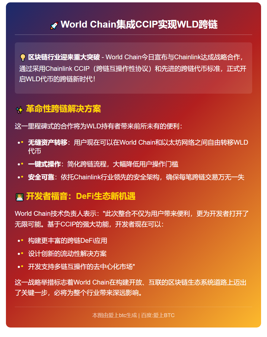 World Chain集成CCIP实现WLD跨链