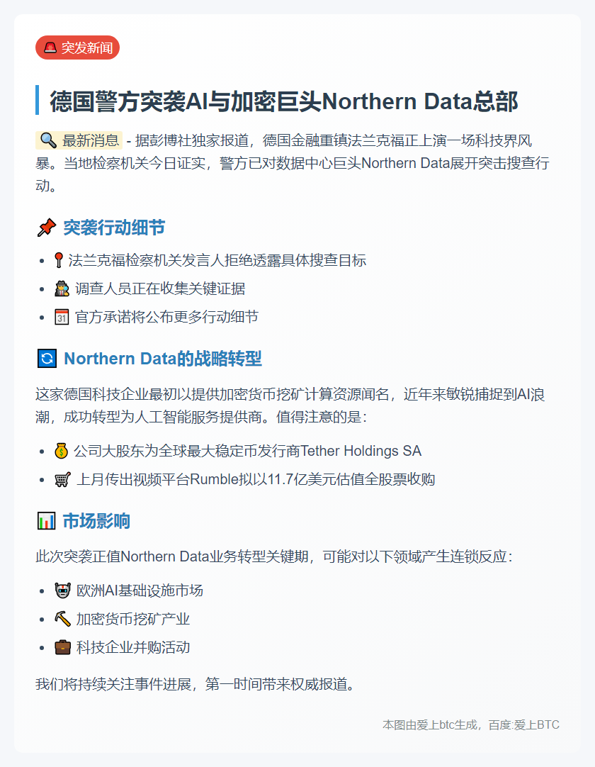 德国警方突查Northern Data