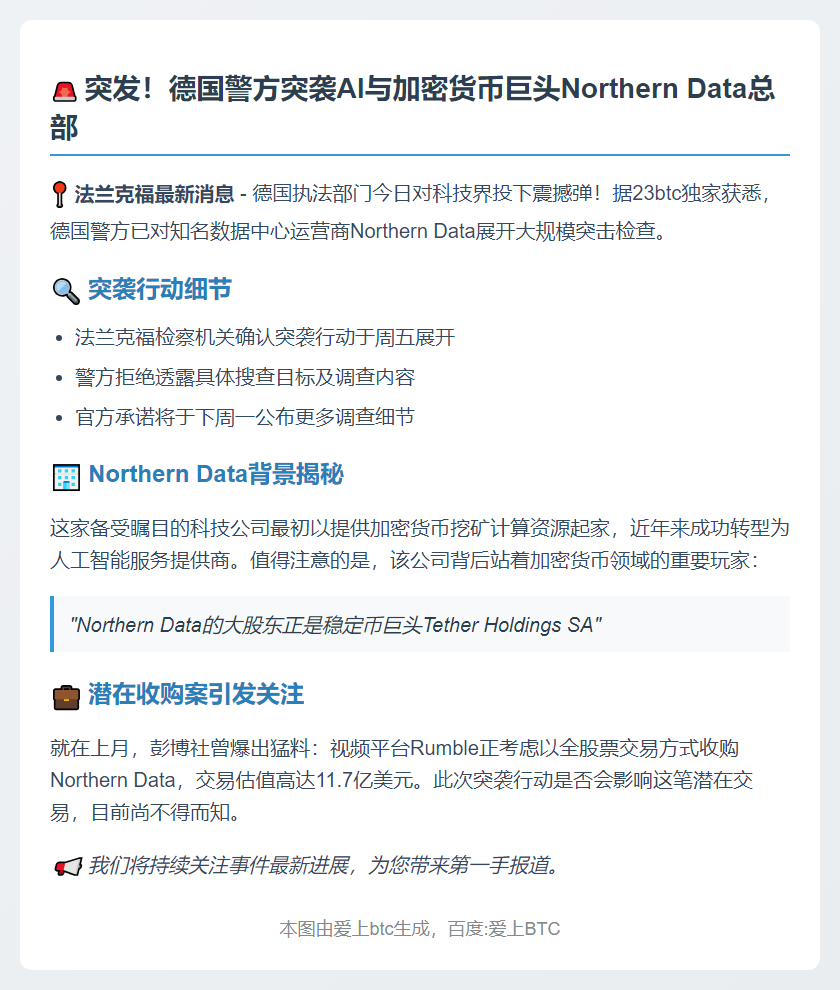 德警方突查Northern Data