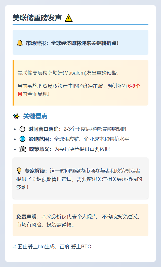 穆萨勒姆：关税影响将逐步显现