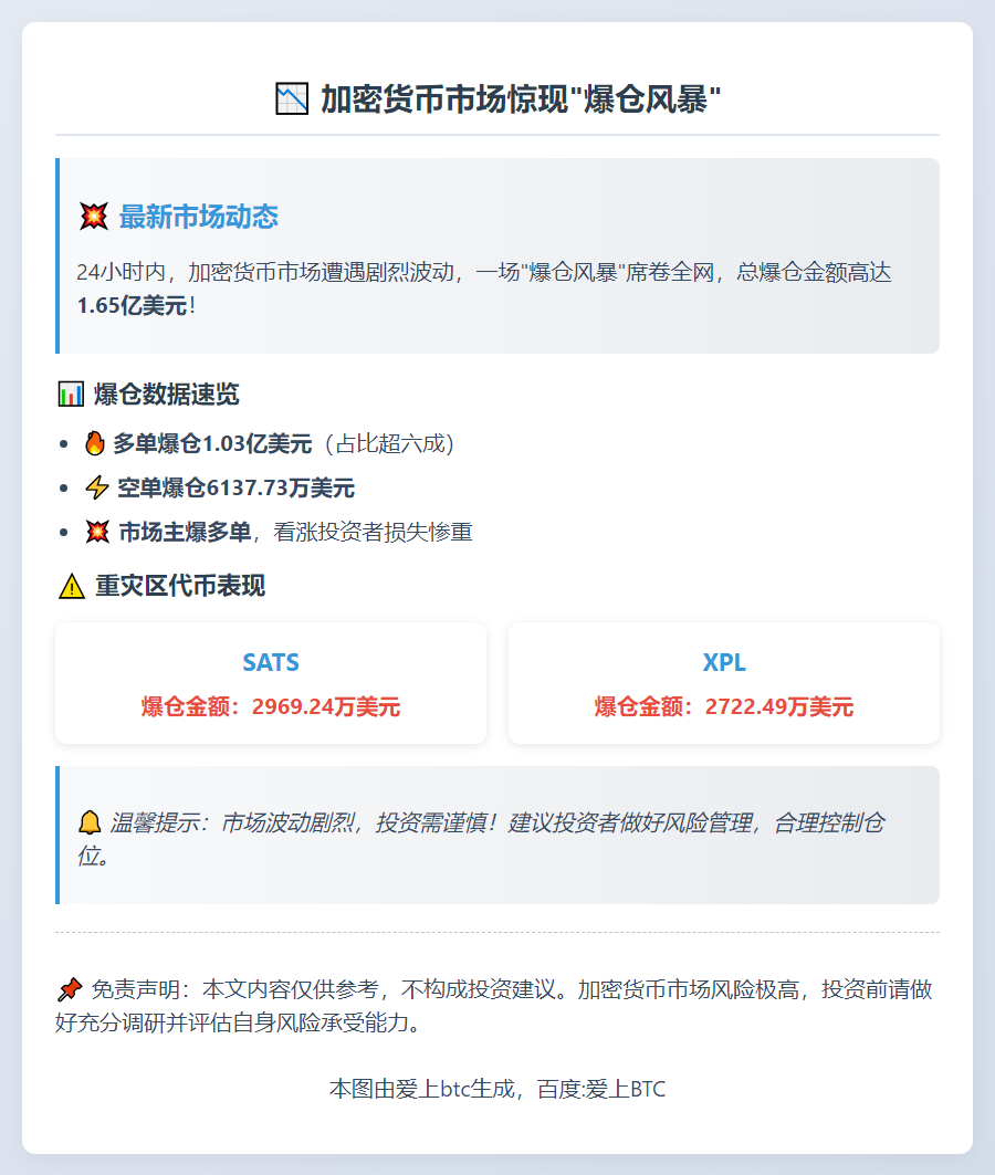 SATS、XPL爆仓近5700万美元