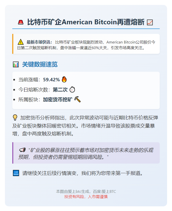 比特币矿企American Bitcoin二度停牌