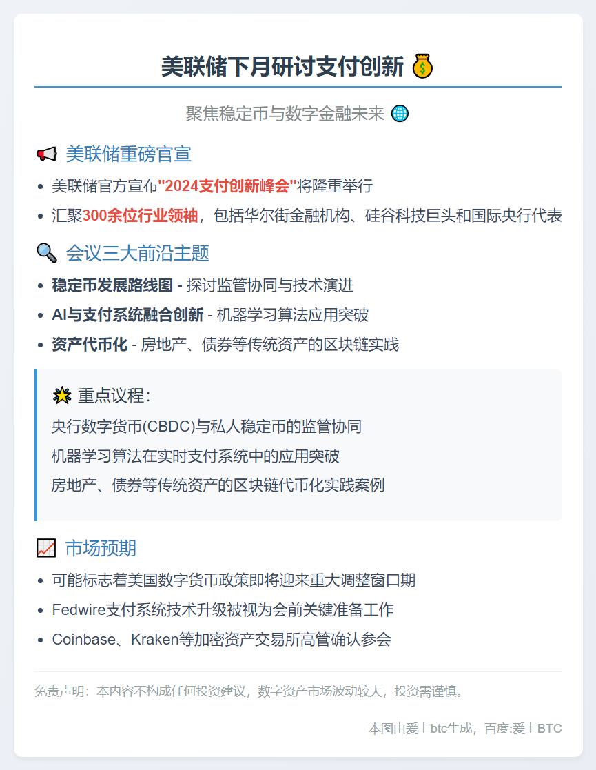 美联储下月研讨支付创新