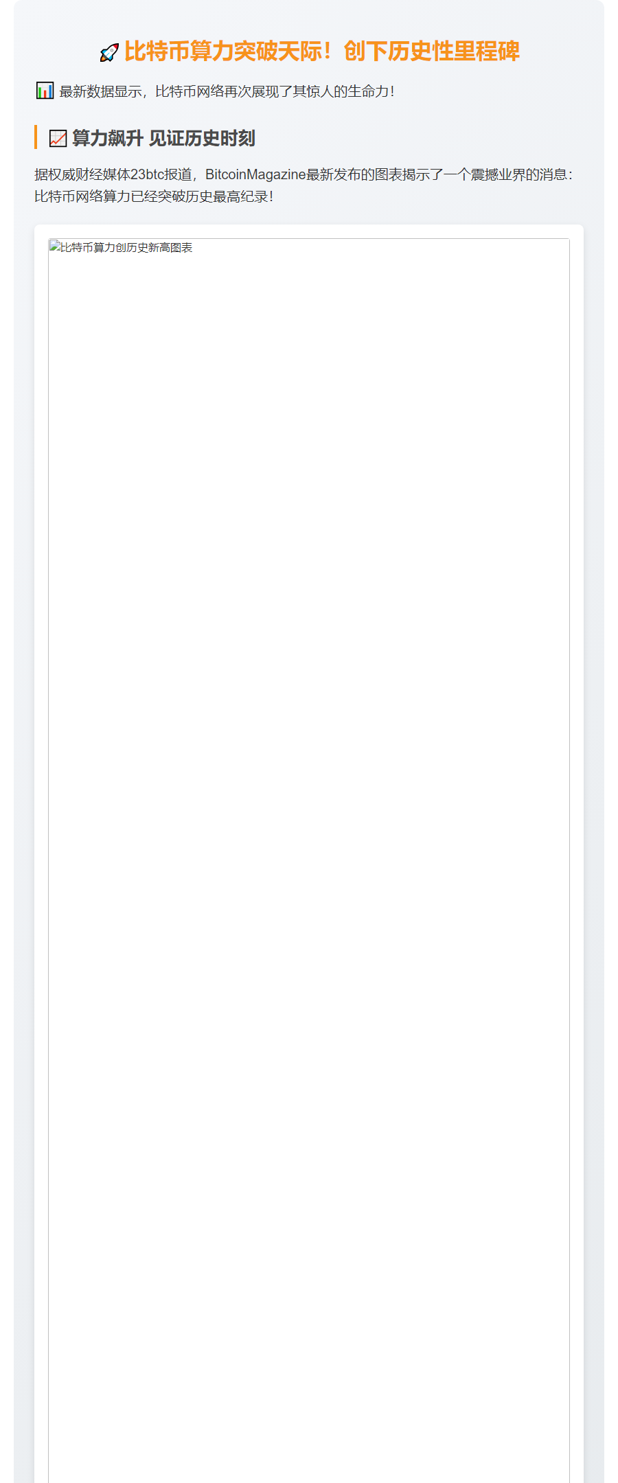 比特币算力破纪录