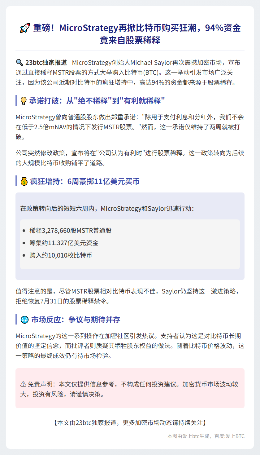 8月MSTR股票稀释占比特币94%购入资金