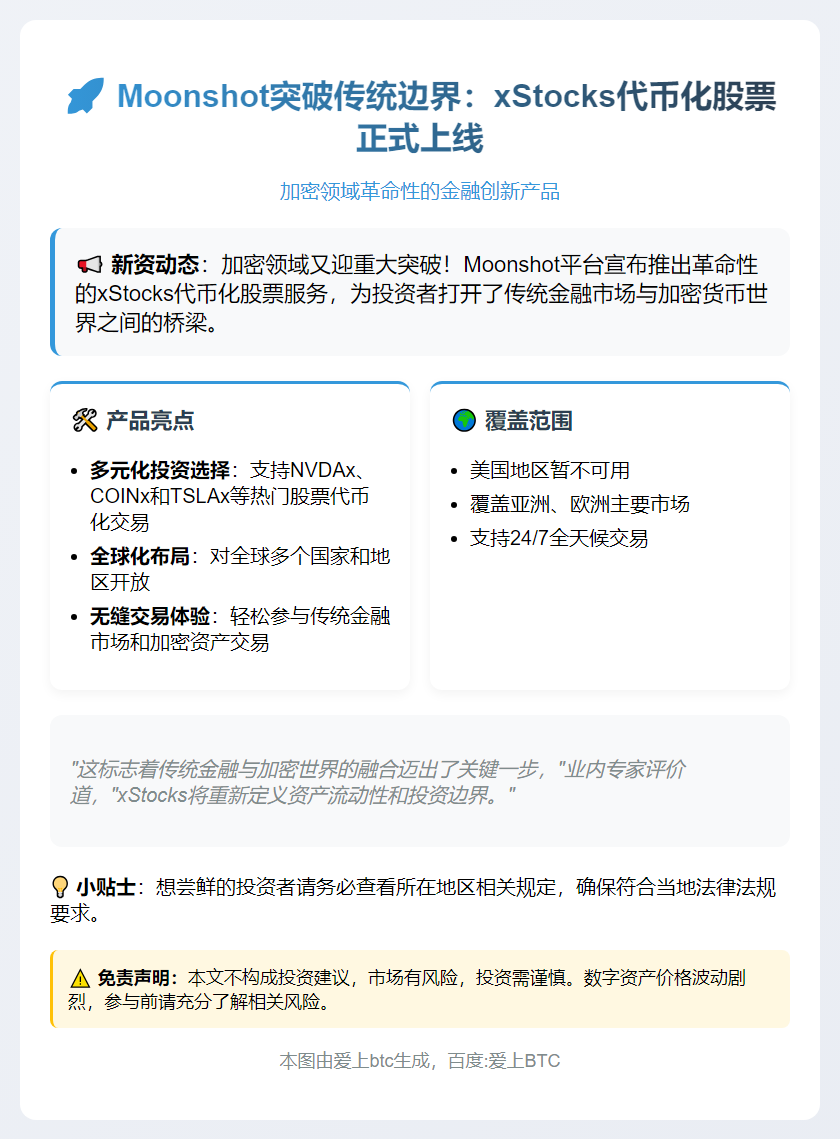 xStocks代币化股票在Moonshot上线