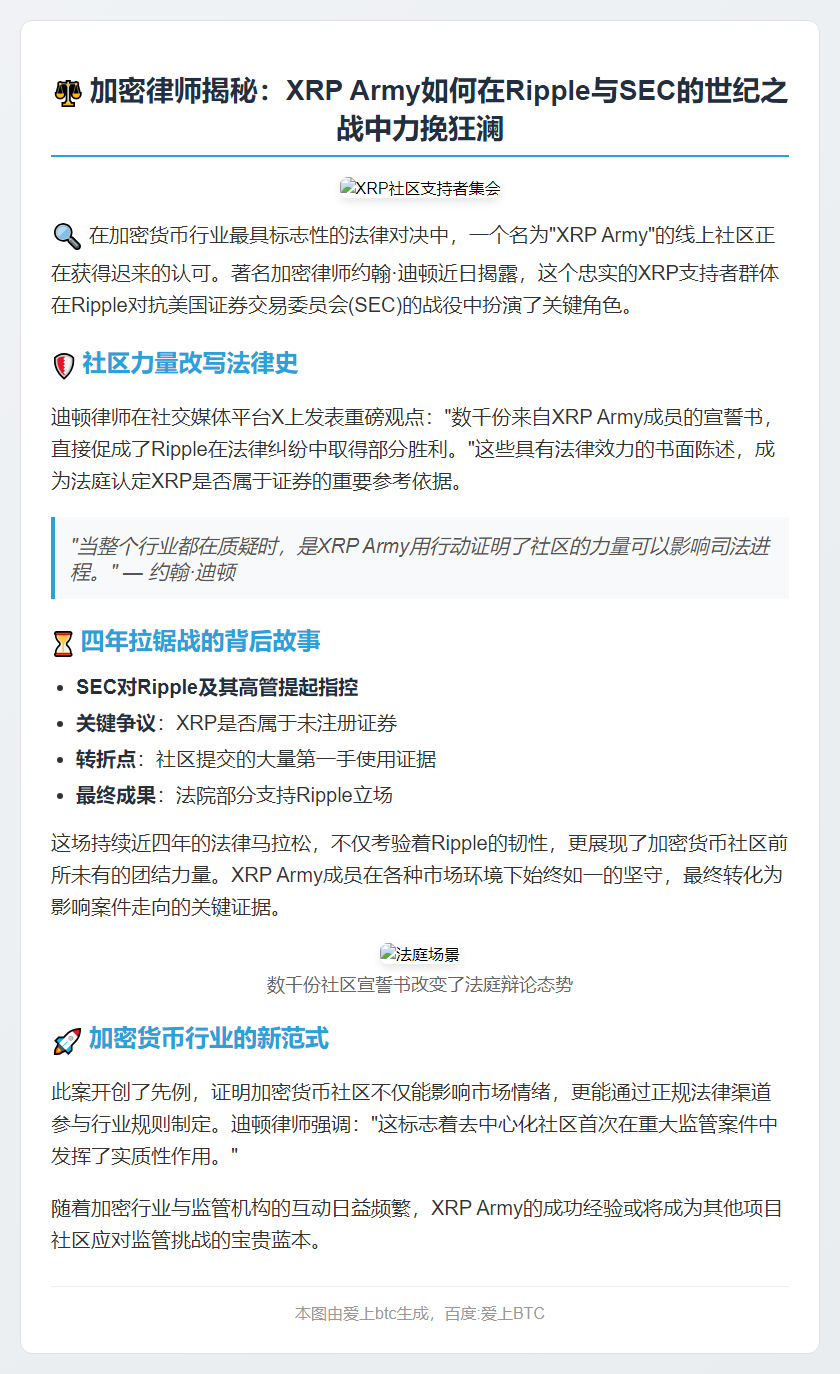 XRP Army助力Ripple对抗SEC