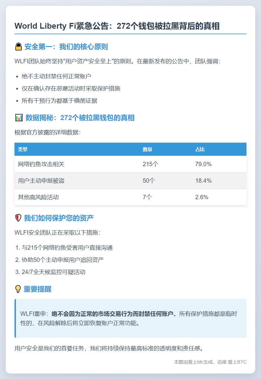 WLFI封禁272地址保用户资产