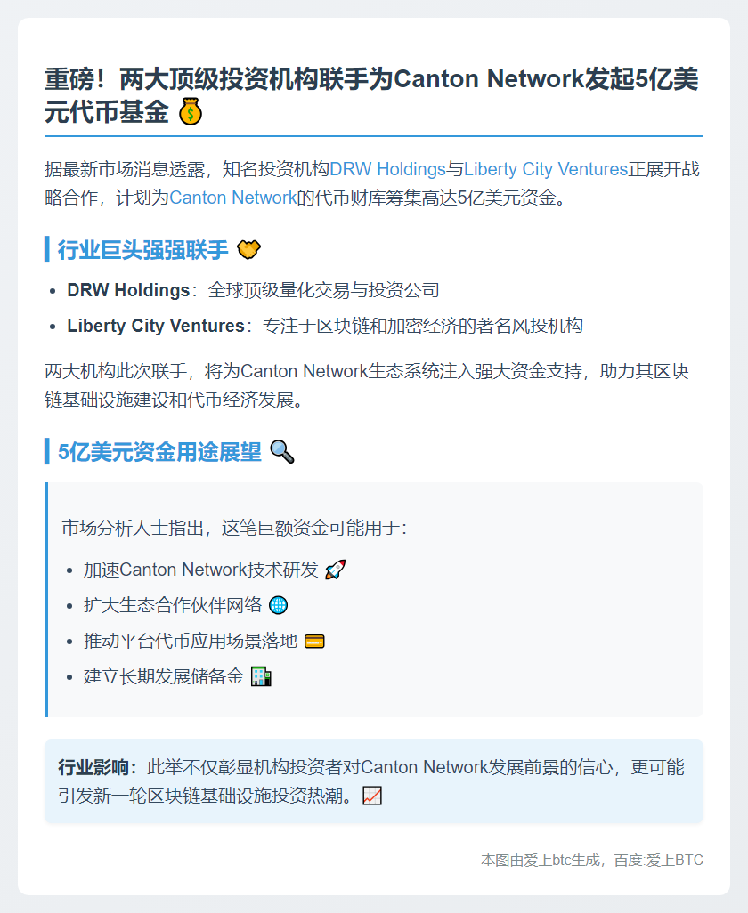 DRW和Liberty City为Canton网络筹资5亿美元