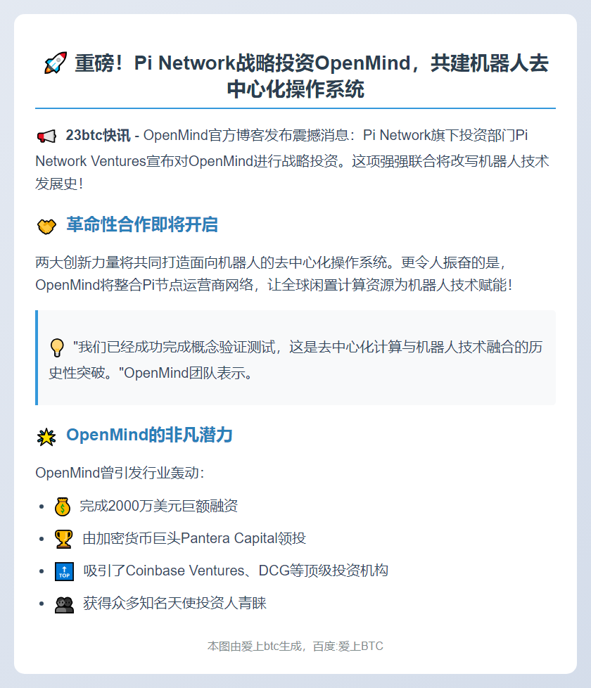 Pi Network投资OpenMind