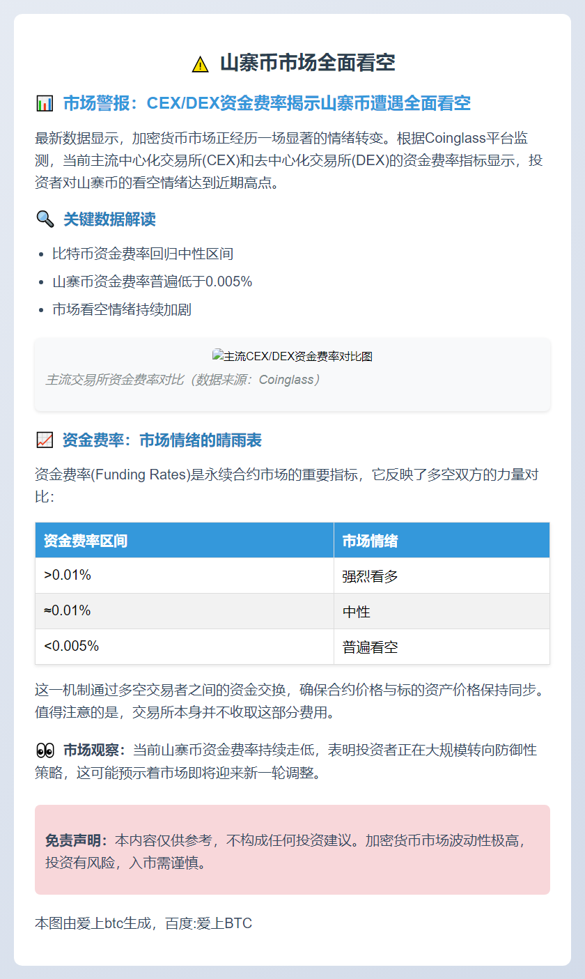 山寨币市场全面看空