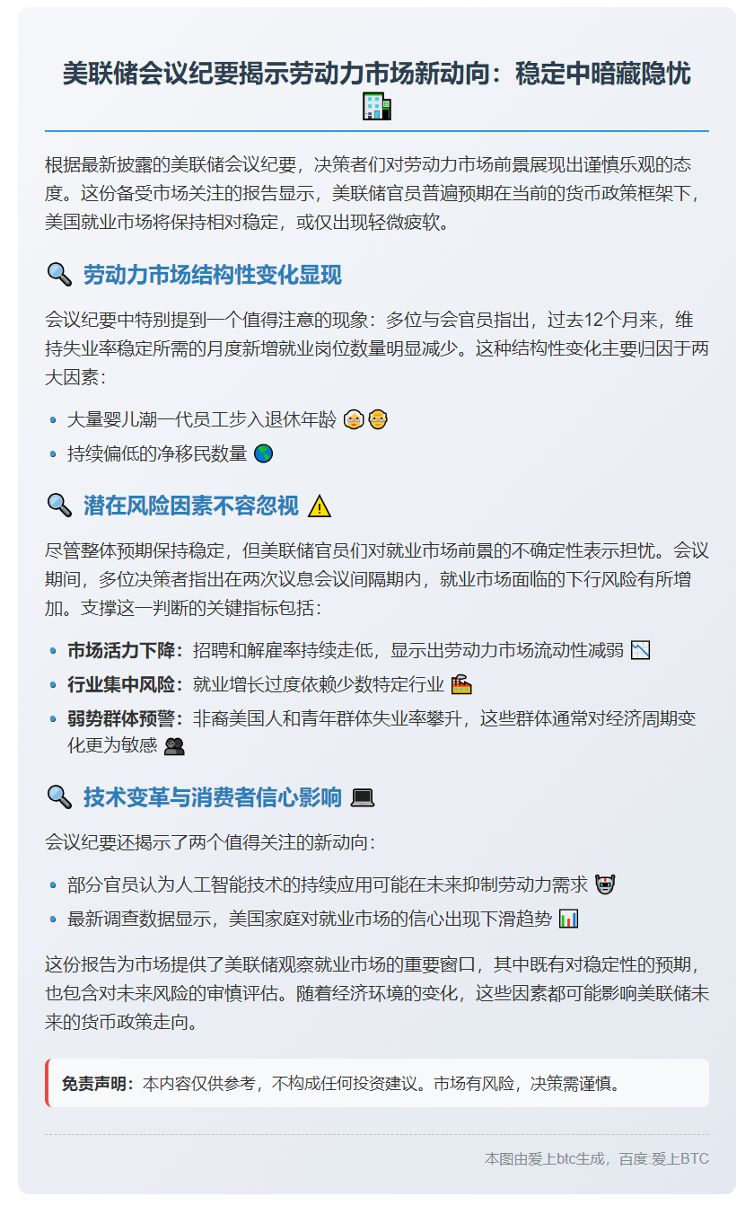 美联储：劳动力市场或微降