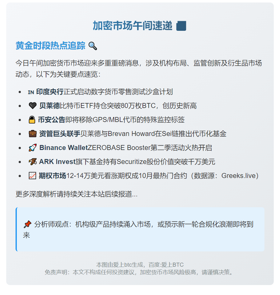 23btc午报 | 10月9日午间要闻