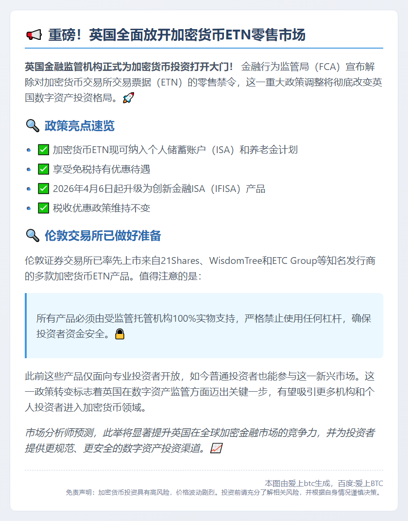 英国解除加密货币ETN零售禁令