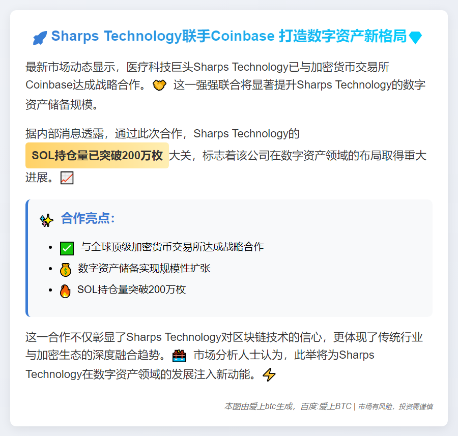 Sharps与Coinbase合作 增持数字资产