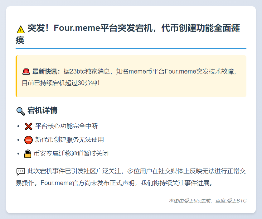 Four.meme宕机超半小时