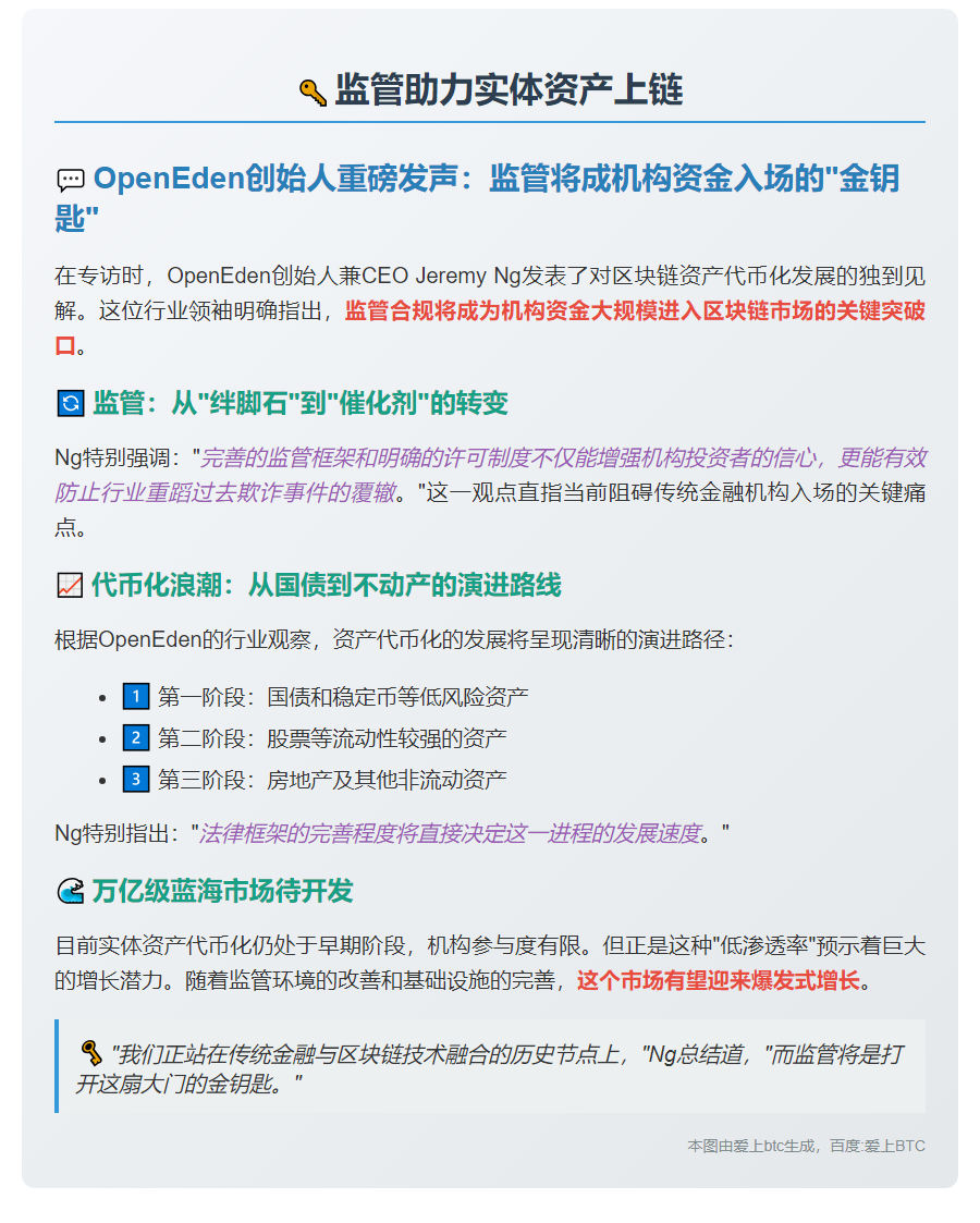 监管助力实体资产上链