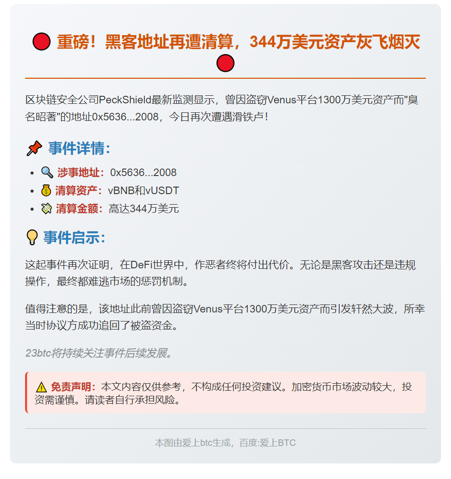 344万美元加密资产遭清算