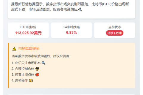 比特币突破11.3万美元