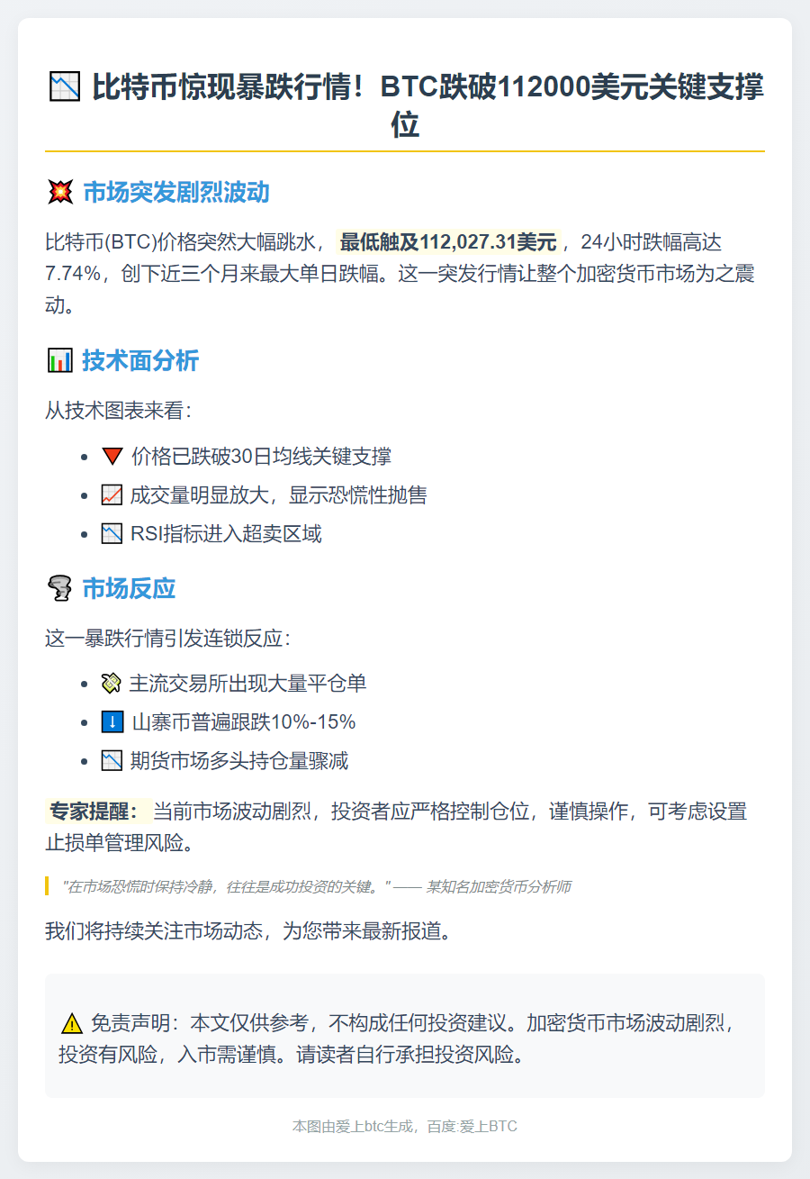 比特币突破11.2万美元