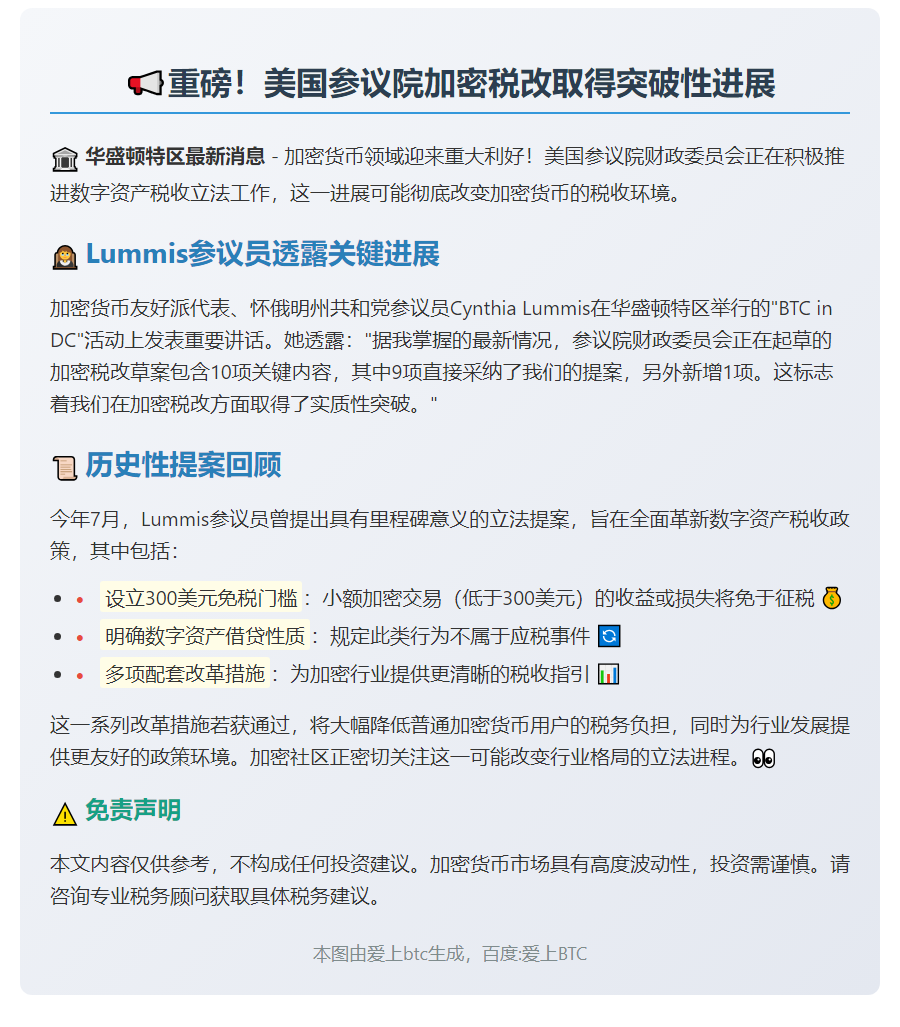 参议院推进加密税改