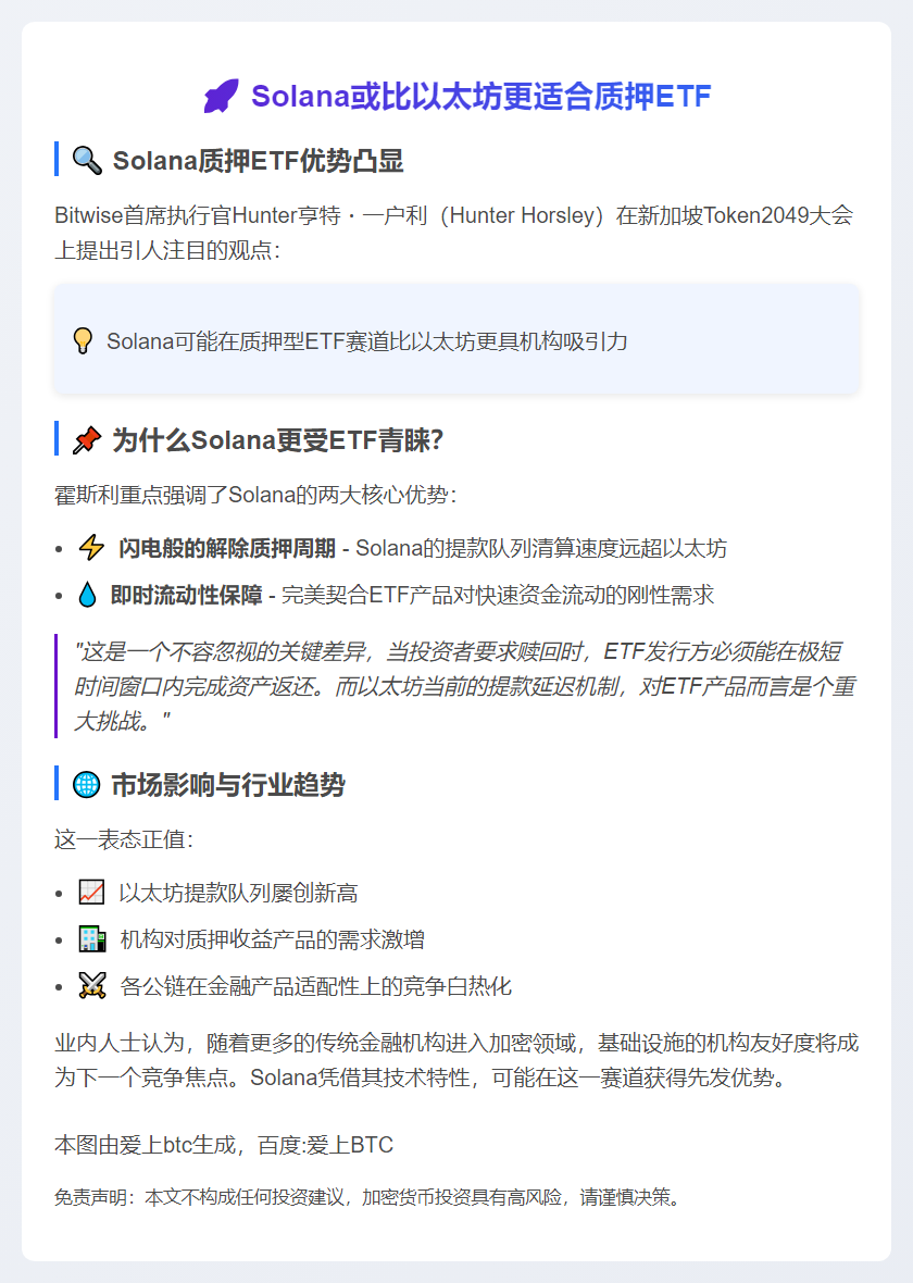 Solana或比以太坊更适合质押ETF